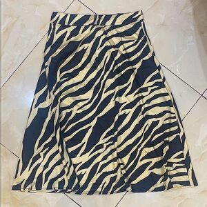Zebra Print Women's Satin Skirt